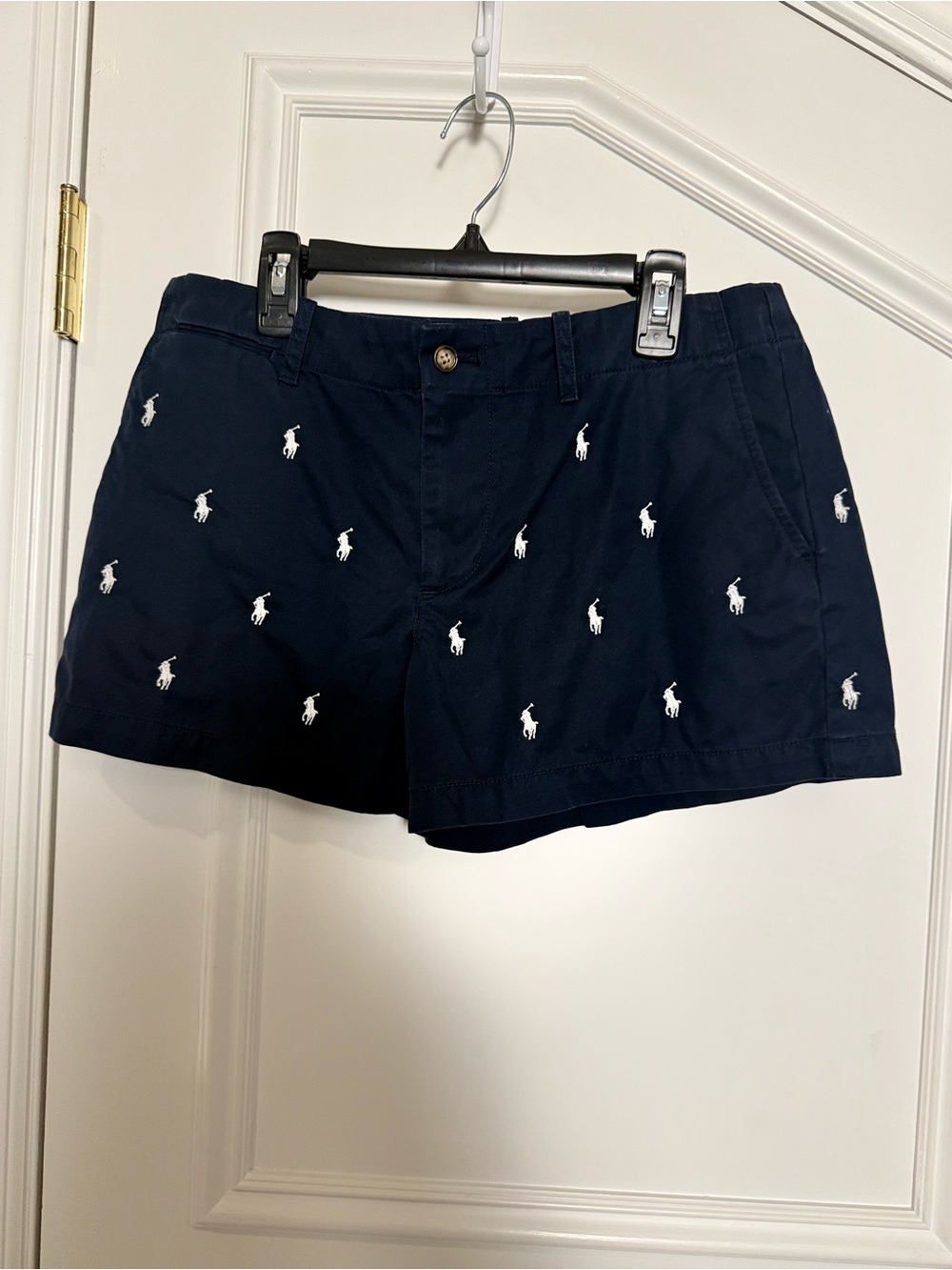 Polo Ralph Lauren Navy Allover Pony Chino Shorts Size 2